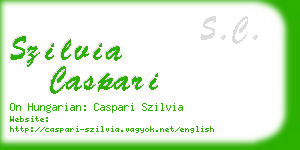 szilvia caspari business card